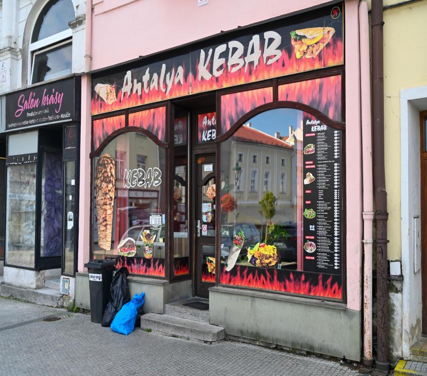 kebab v historickém centru města