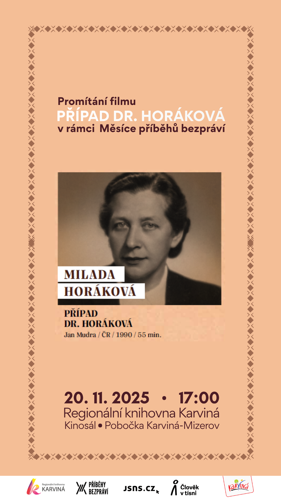 Příběhy bezpráví: Případ Dr. Horáková (promítání filmu)