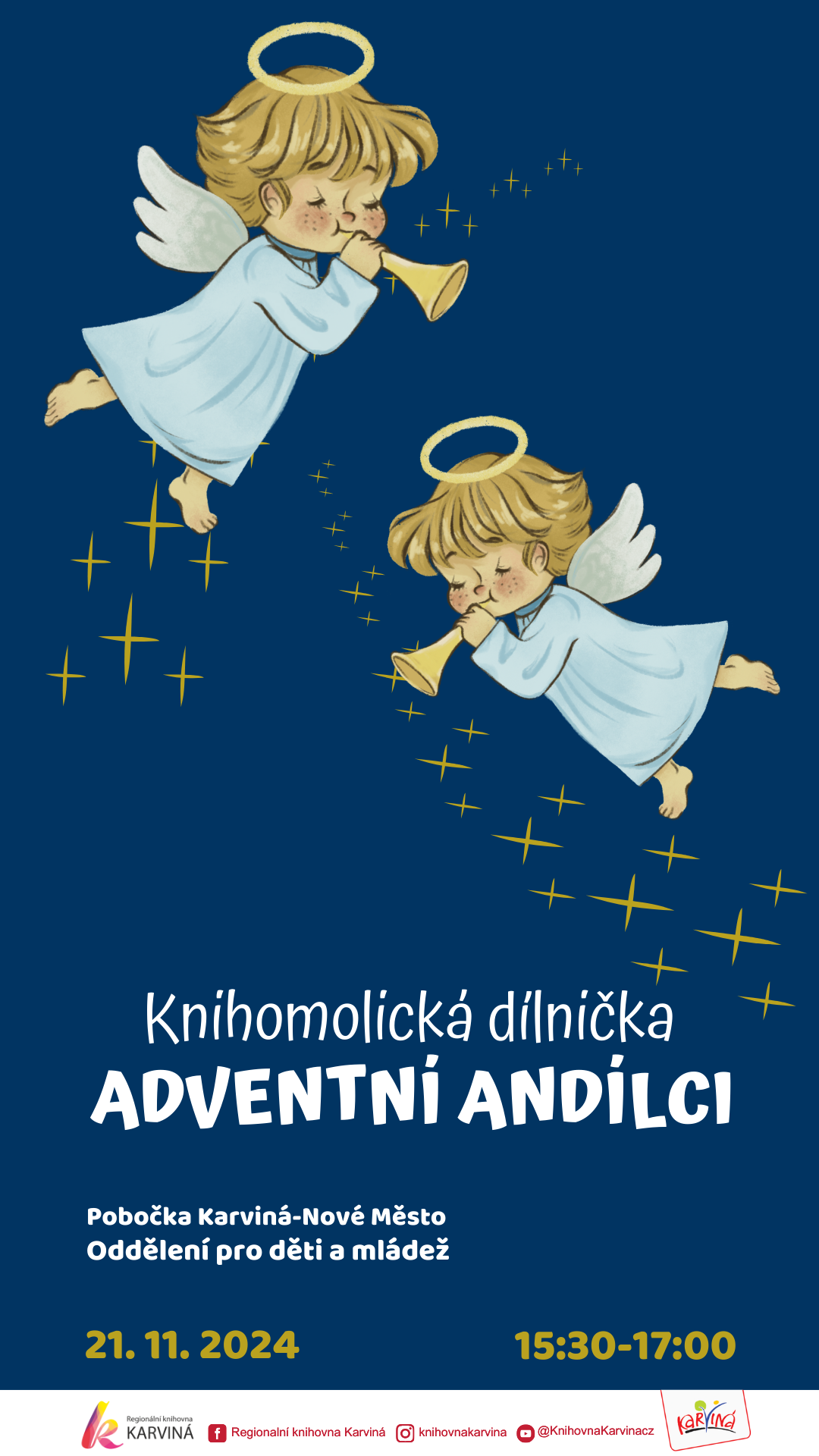 Knihomolická dílna - Adventní andílci 