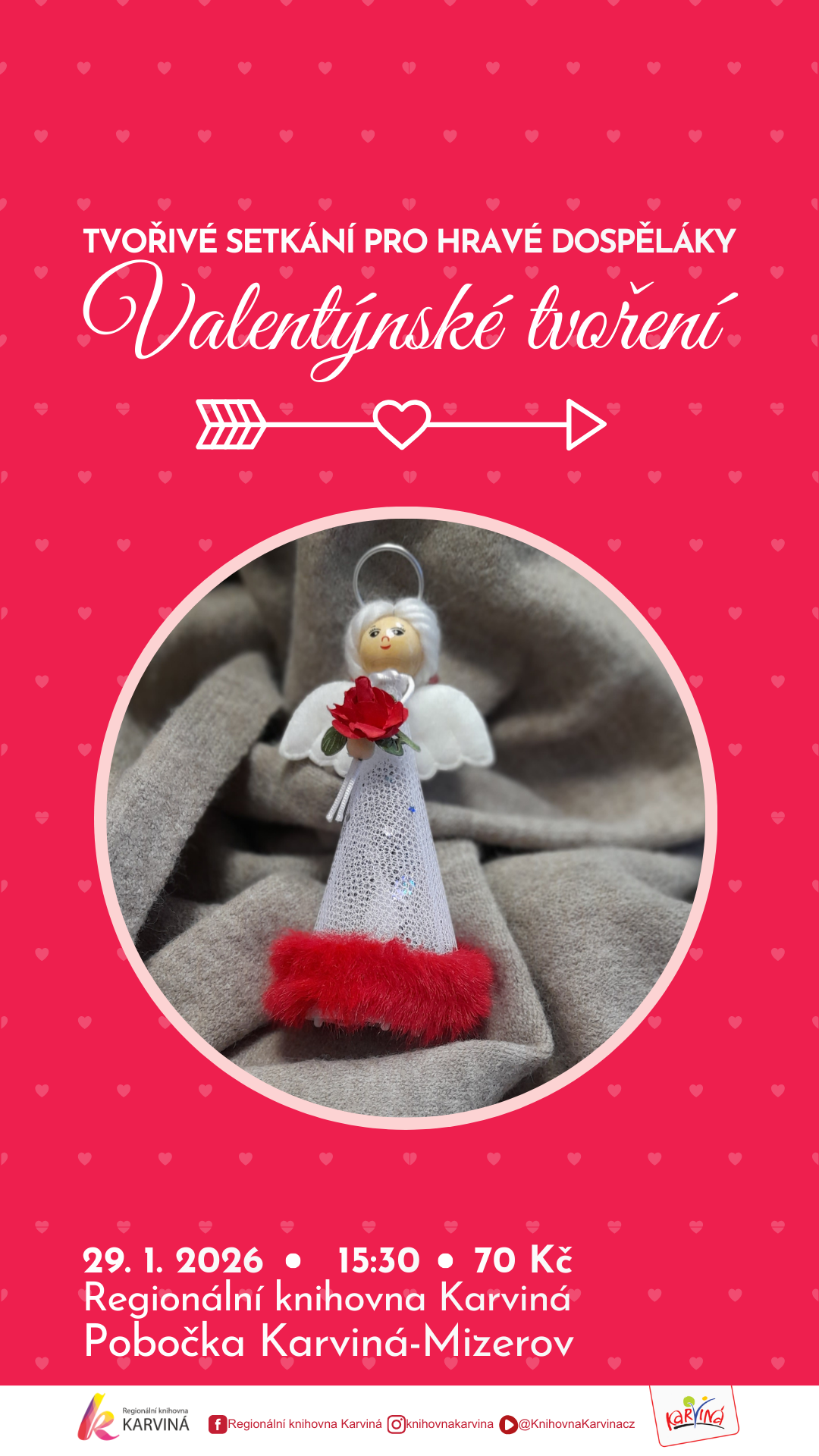 Tvořivé setkání pro hravé dospěláky - Valentýnské tvoření
