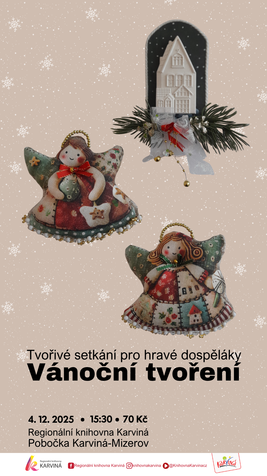 Tvořivé setkání pro hravé dospěláky - Vánoční tvoření