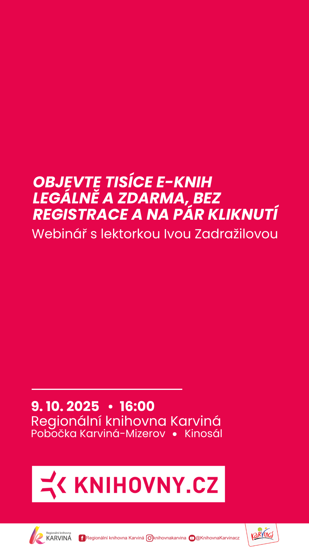 Webinář s lektorkou Ivou Zadražilovou